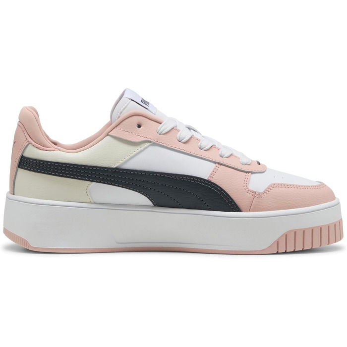 Жіночі кросівки PUMA Carina Street, біло-сірі з рожевим акцентом, розмір 38 EU