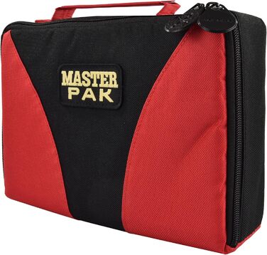 Кейс для дартсу Karella Master Pak, чорний-червоний, зберігання до 3 комплектів дротиків та аксесуарів, універсальна сумка для дартсу