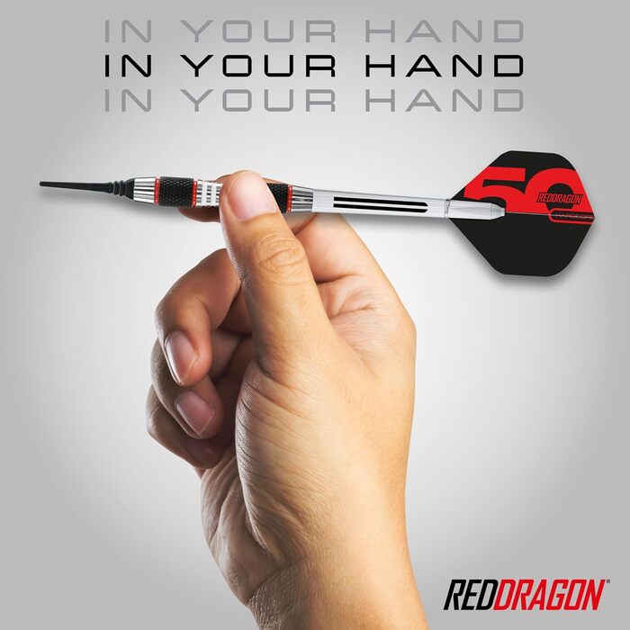 Дарти RED DRAGON Axis Softip 18/20g Tungsten - комплект (стрілки, пір'я, дротики, кейс)