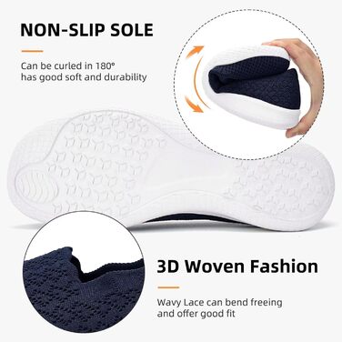 Жіночі трекінгові кросівки Puxowe: легкі, дихаючі, зручні, slip-on, мінімалістичний дизайн, низькі, 38 EU, 2406 Marine