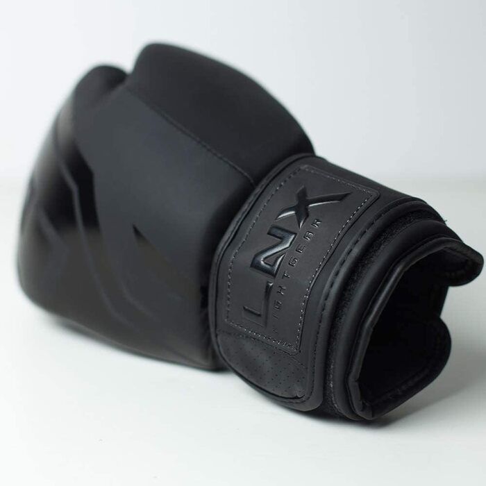 Боксерські рукавички LNX Level 5, 14 Oz, чорні, для кікбоксингу, боксу, муай-тай, K1, MMA, тренування та спарингу, унісекс