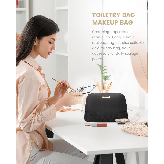 Сумка-мішок LOVEVOOK для жінок: дорожня/спортивна сумка-мішок з відділенням для взуття та мокрих речей, 2 шт. (40л, чорний)