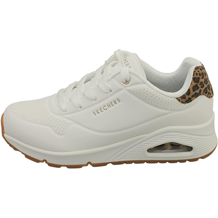 Кросівки Skechers Max Cushioning Delta для чоловіків, білі, з леопардовим принтом (41 EU)