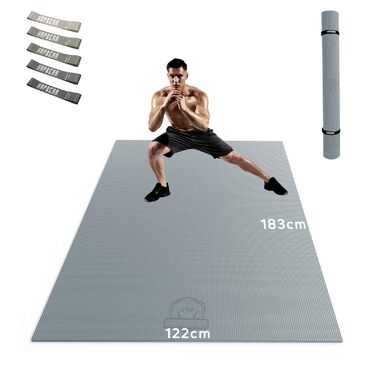Килимок для йоги та фітнесу HAPBEAR Yogamatte XXL: протиковзний килимок для спорту та гімнастики, PVC, висока щільність, 8 мм (різні розміри)