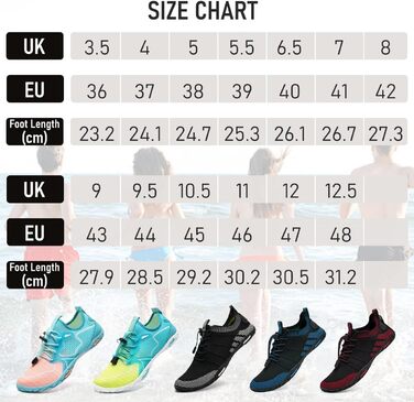 Водні черевики WateLves для чоловіків та жінок, шкарпетки для плавання, аквашузи для серфінгу, дайвінгу, фітнесу, чорний/червоний, 43 EU