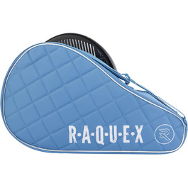 Елітна сумка для падельної ракетки Raquex, синя або чорна, з прошитої екошкіри для одного падельного ракету, захисна, чоловіча та жіноча, розкішний подарунок для паделю