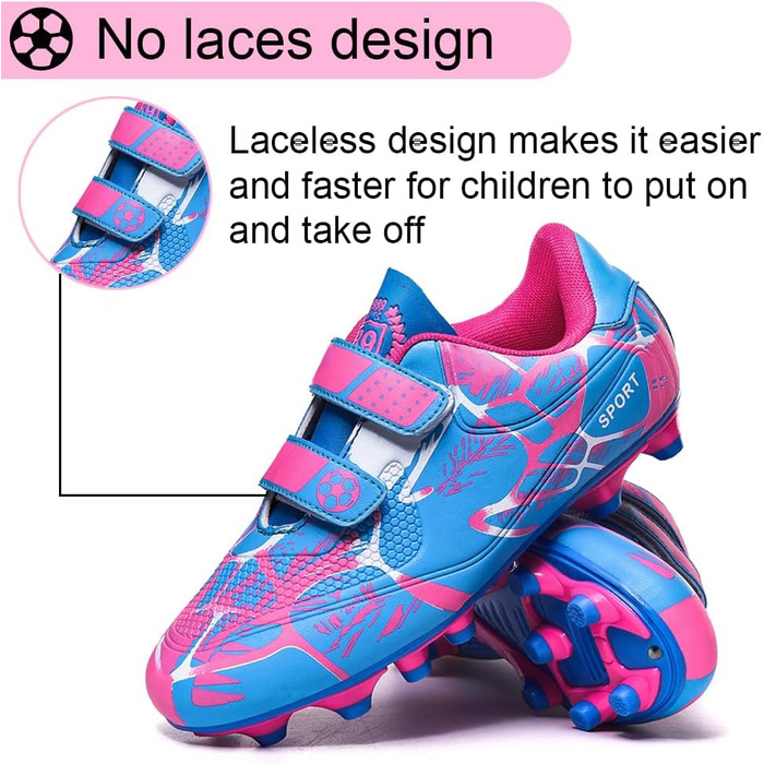 Дитячі футбольні бутси для хлопчиків та дівчаток, унісекс, рожеві, 28-37 EU