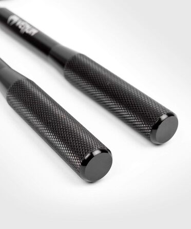 Скакалка Venum Thunder Evo чорна для фітнесу та боксу