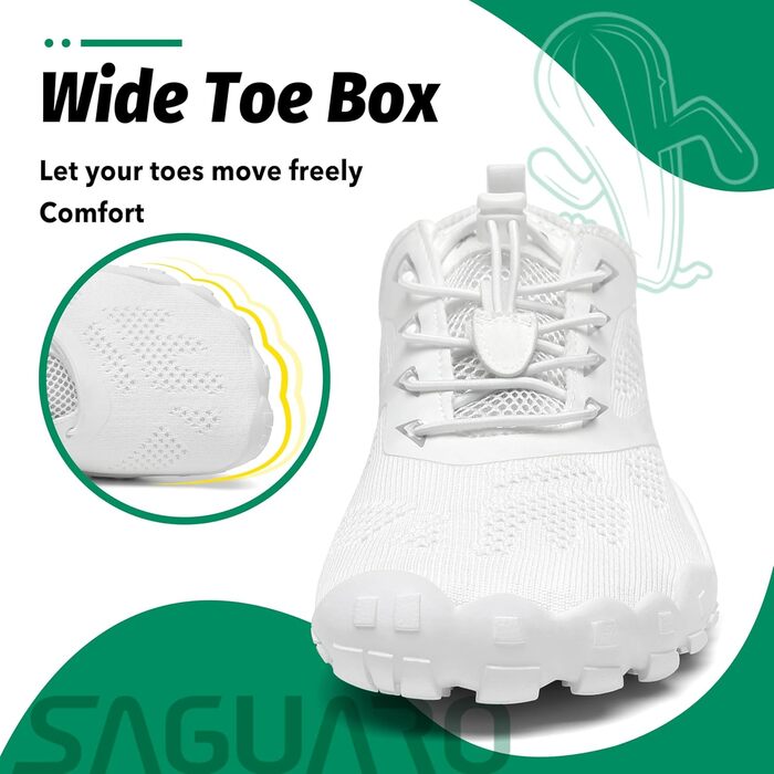 Кросівки SAGUARO Unisex для трейлраннінгу та фітнесу, білі з квітковим принтом, розмір 45 EU