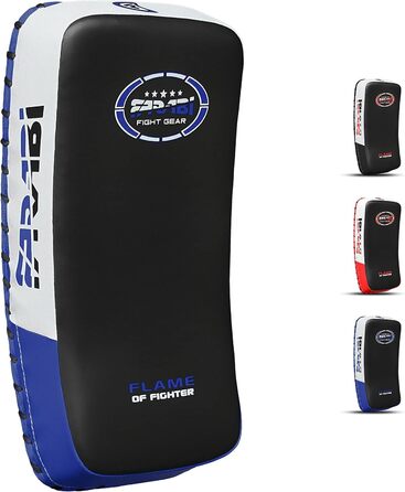 Подушки для ударів Farabi Sports Curved Kick Pads, сині - для кікбоксингу, ММА, Муай Тай, тренувань та кікбоксингу