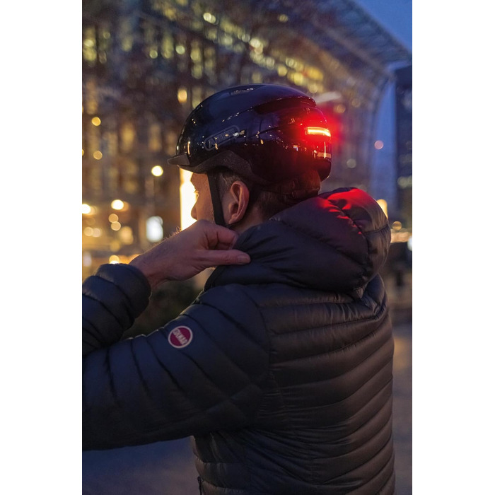 Велошолом ABUS Purl-Y ACE з LED-підсвіткою для електровелосипеда, NTA шолом для дорослих і підлітків, розмір L (57-61 см), темно-синій