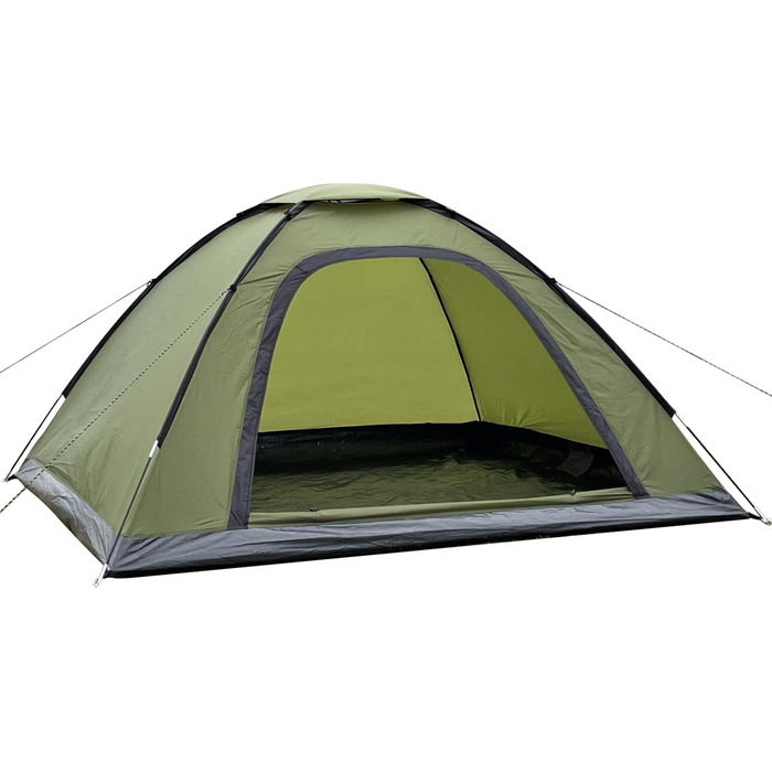 Намет для кемпінгу SAFACUS на 3-4 особи: легкий, стабільний, водонепроникний, з вентиляцією та захистом від комарів (зелений)