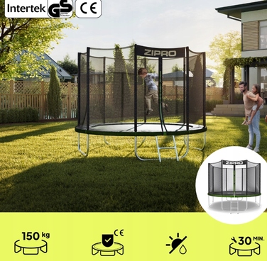 Батут із захисною сіткою Trampolina 312 см FT 10 (304-312 см)