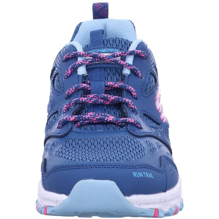 Кросівки Skechers блакитні з сіткою та шкіряними вставками, рожева окантовка (39.5 EU)