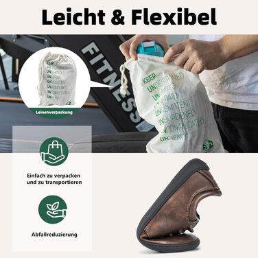 Чоловічі тапочки-мінімалісти SAGUARO Noble II: легкі, з широкою передньою частиною та антиковзкою підошвою, розмір 36-48 (колір: коричневий)