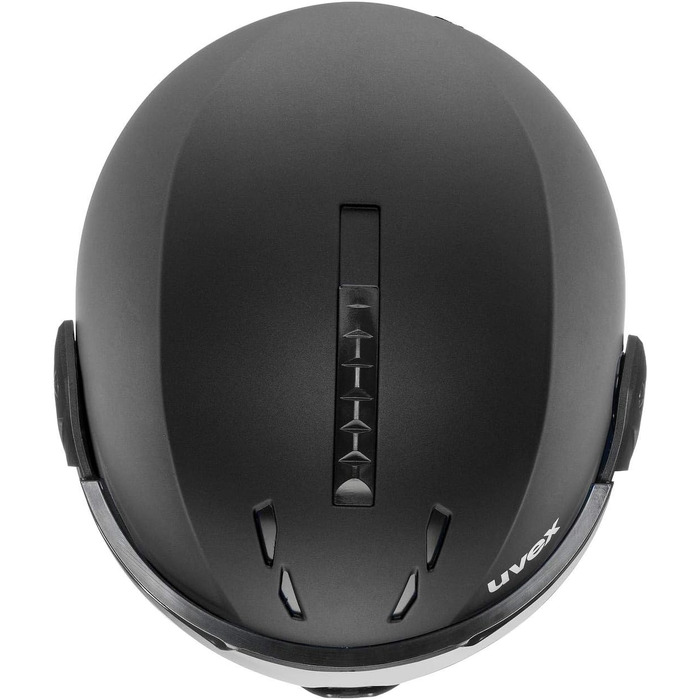 Лижний та сноуборд шолом uvex Instinct Visor з інтегрованим візором, регульований, чорний матовий, для жінок і чоловіків, 56-58 см