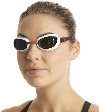 Унісекс окуляри для плавання Speedo Aquapure, антифог, універсальний розмір, червоні/димчасті