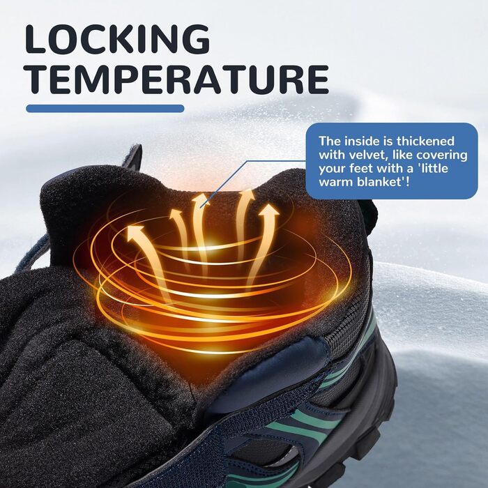 Дитячі зимові черевики ASHION для хлопчиків та дівчаток, утеплені, трекінгові, кольори: блакитний, зелений (33 EU)