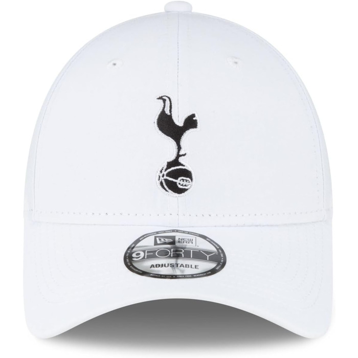 Кепка New Era 9Forty з регульованим розміром, бейсболка з вигнутим козирком, логотип команди, серії A, Прем'єр-ліга, універсальний розмір (білий)