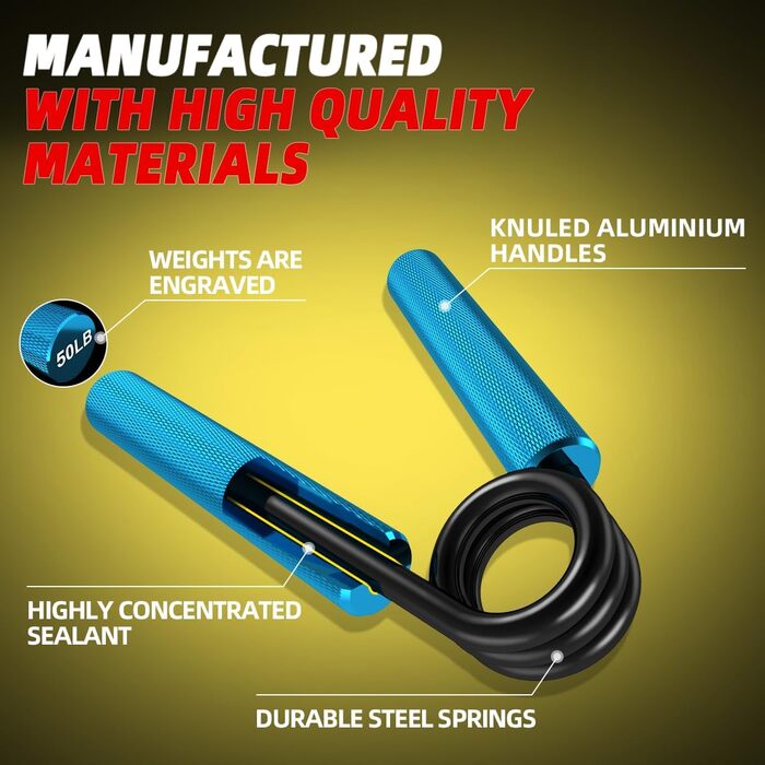 Тренування рук та зап'ястя: набір металевих тренажерів для рук (4/6 шт.) 22.5-135 кг