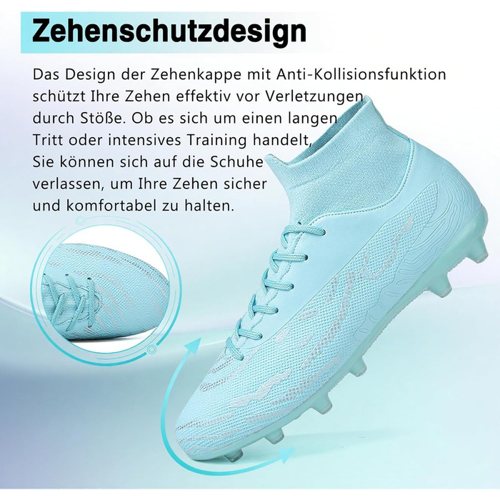 Чоловічі футбольні бутси Madame Stollenschuhe, розмір 46 EU, блакитні