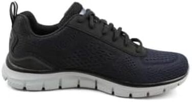 Чоловічі кросівки Skechers Track Ripkent (42.5 EU, Wide Fit), темно-сині з чорною обробкою, сітчасті