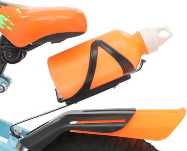 Дитячий велосипед 12 дюймів з підставками та пляшкою для води, регульований по висоті, для дітей 2-5 років (синій)