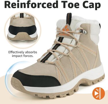 Зимові черевики Mishansha для жінок, утеплені, водонепроникні, для піших прогулянок, розмір 36-42, колір абрикосовий