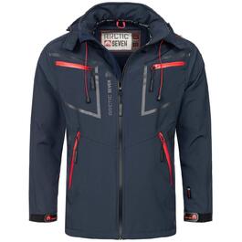 Чоловіча куртка Softshell водонепроникна outdoor з флісовою підкладкою, дихаюча функціональна куртка AS088, XL, темно-синя (Navy)