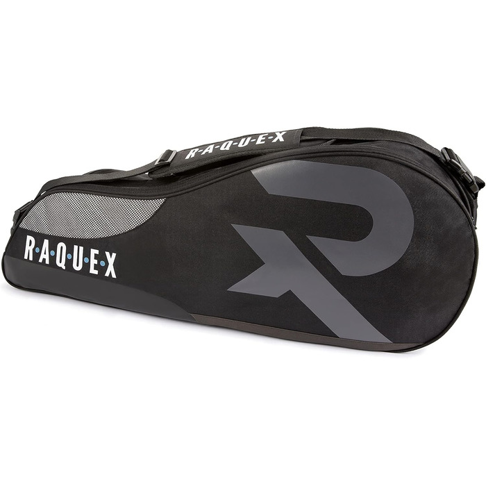 Сумка для тенісу Raquex Schlägertasche чорно-магентова для 6 ракеток + аксесуари + взуття