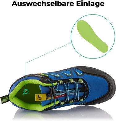 Черевики для трекінгу та трейлраннінгу Softshell для жінок та чоловіків. Черевики для піших прогулянок, 45 EU, блакитний/чорний