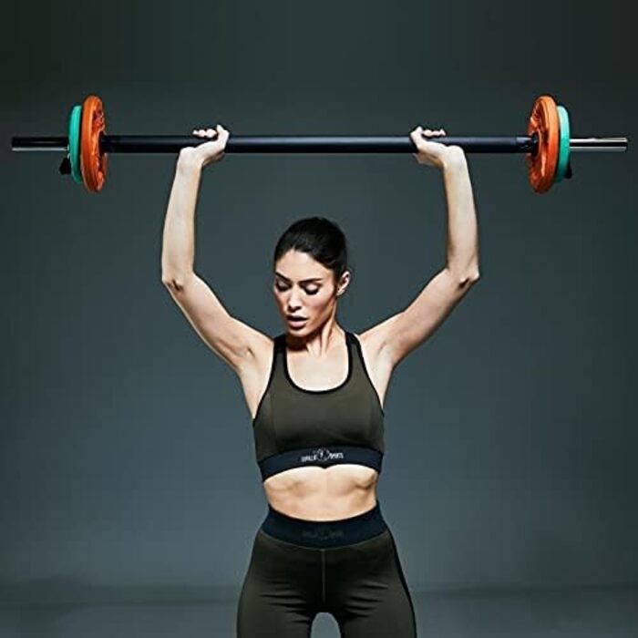 Гумові диски для штанги GORILLA SPORTS 1,25-25 кг, з ручками, 50 мм, олімпійські