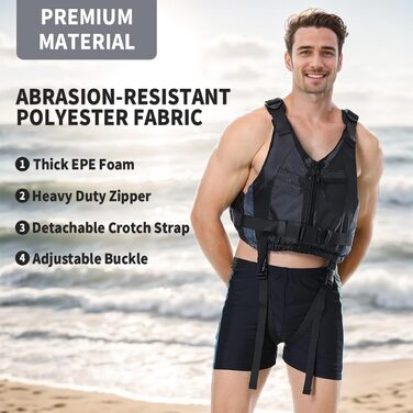 Schwimmhilfe Badeanzug для дорослих Owntop (Чорний, XS-S)