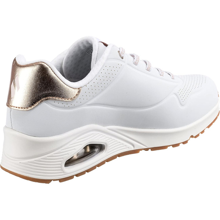 Кросівки жіночі Skechers UNO Shimmer Away White/Rose Gold 40 EU з Durabuck та Duraleather