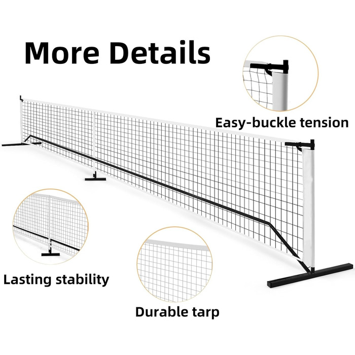М'яка сітка для піклболу LIFEZEAL, 670 x 92 x 70 см, комплект з сумкою, універсальна для бадмінтону, тенісу, волейболу (внутрішнє та зовнішнє використання)