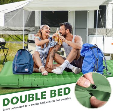 Каремат самонадувний HiiPeak Isomatte 12 см, зелений. Легкий, компактний, з інтегрованими подушками. Ідеальний для кемпінгу та відпочинку на природі.