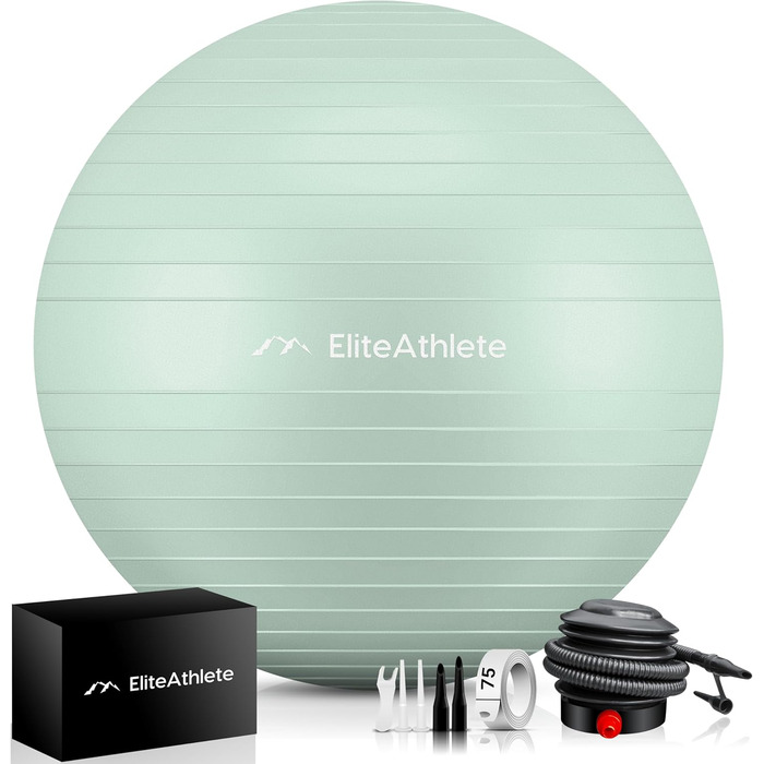 Ергономічний фітбол EliteAthlete для офісу, йоги та фітнесу, з анти-вибуховою системою, для вагітних, з насосом