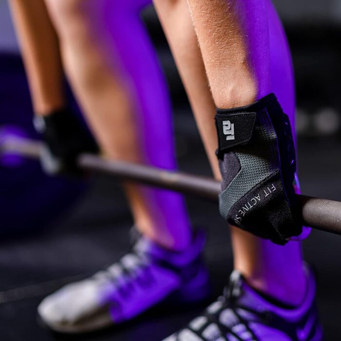 Рукавички для важкої атлетики Fit Active Sports Max Grip (чоловічі/жіночі, сірі, L) - для тренажерного залу, фітнесу, велоспорту, з антиковзким покриттям