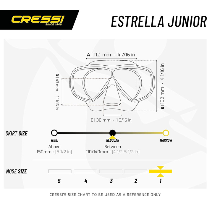 Дитяча маска та трубка для дайвінгу і снорклінгу Cressi Estrella Jr прозора/синя