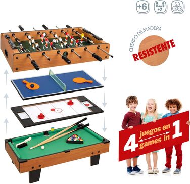 Дитячий ігровий стіл 4 в 1 ColorBaby CBgames, багатофункціональний, компактний, 4 гри в комплекті