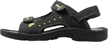 Чоловічі сандалі JOMIX для активного відпочинку на липучках: пляж, гори, подорожі (41 EU, чорні)