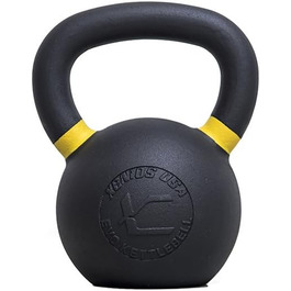 Kettlebell Xenios USA 16 кг, чавунний, чорний, з посиленим покриттям