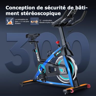 Велотренажер Wenoker: тихий ергометр з LCD-монітором, підставка для планшета, до 140 кг