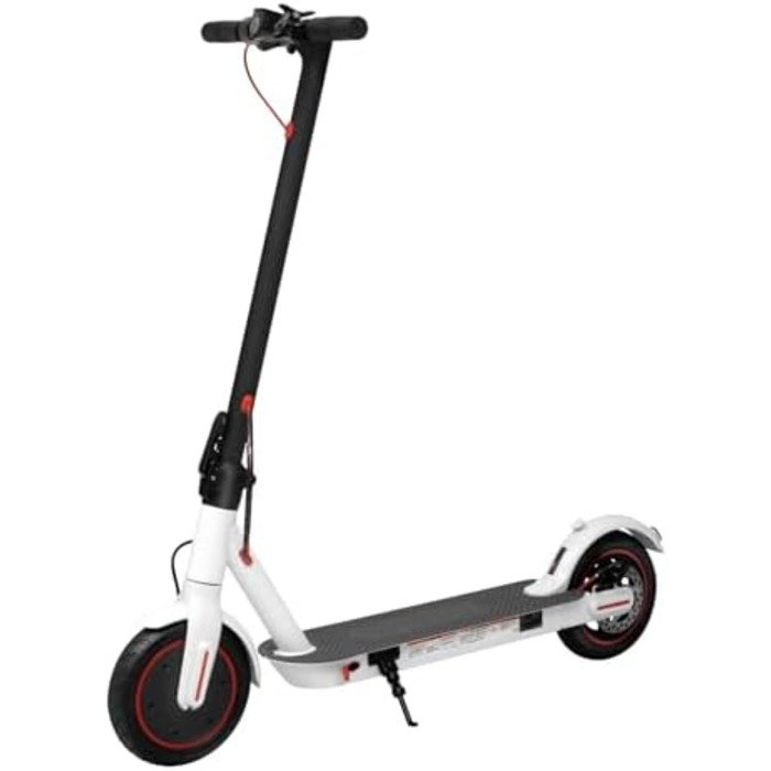 Електросамокат LuvTour ES-S3 PRO для дорослих, 20 км/год, запас ходу 40 км, складаний, з додатком, подвійні гальма, 8,5'' надувні колеса, білий