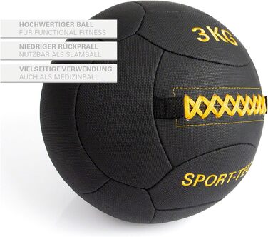 Медичний м'яч Sport-Tec Robusta 3 кг, 35 см, жовтий