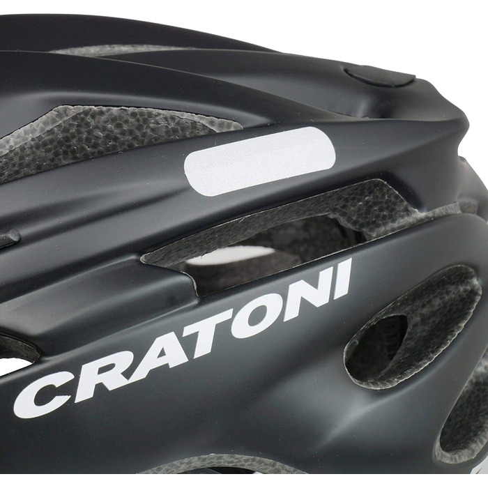 Велосипедний шолом Cratoni Pacer+ L-XL (58-62 см), чорний матовий з рефлектором