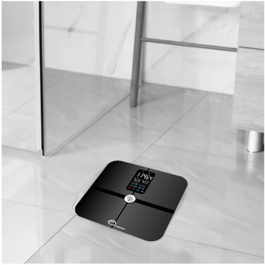 Ваги-аналізатор LITTLE BALANCE 8415 Cardio Connect 4, USB, вимірювач імпедансу, загартоване скло, чорний