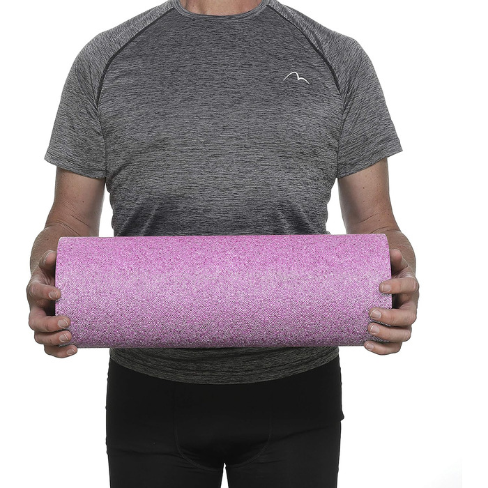 Ролик для фасції BODYMATE стандартний, середньої жорсткості, 45 см, діаметр 15 см, з безкоштовною електронною книгою – професійний масажний ролер