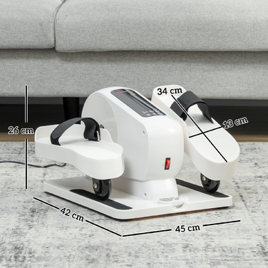 Компактний еліптичний тренажер SPORTNOW для дому під стіл. Електричний крос-тренажер з 12 рівнями швидкості та 7 рівнями опору.