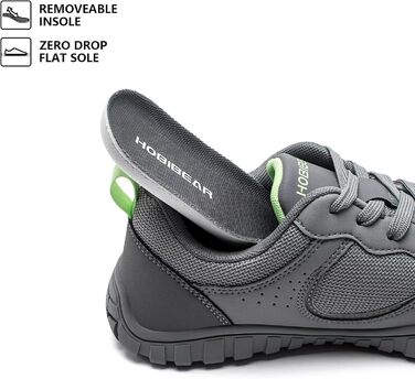 Взуття для бігу HOBIBEAR | Кросівки для трейлраннінгу з широкою передньою частиною | Сірі, 44 EU